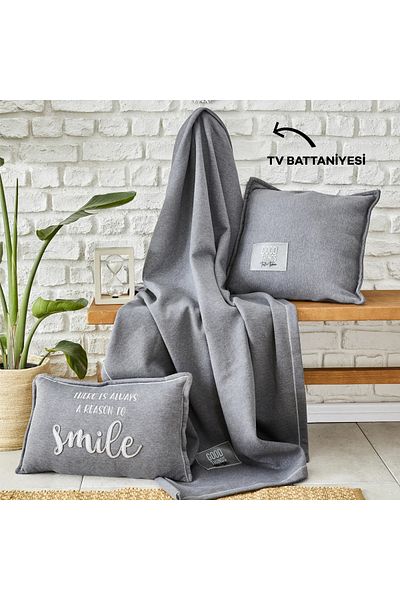 Karaca Home Softy Comfort, Tv Blanket, Grey