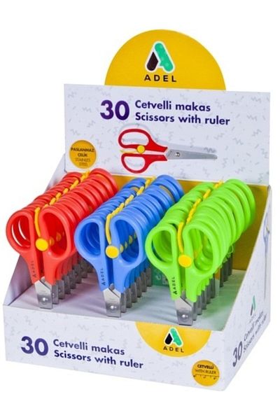Adel Spring Scissors with Ruler