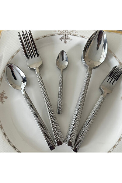 King Queens 30 Parça Hasır Model Günlük Kullanım Için Ideal Kaşık Seti