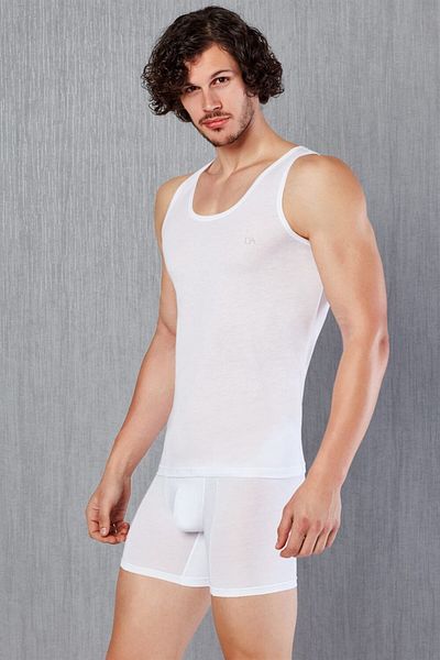 Doreanse Tricou subțire pentru bărbați, 100% bumbac, cu bretele 2030