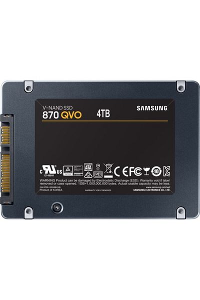 Samsung Qvo 870 4tb Sata 3 SSD - 560mb-530mb/s 2.5" Disk Space (MZ-77Q4T0BW)