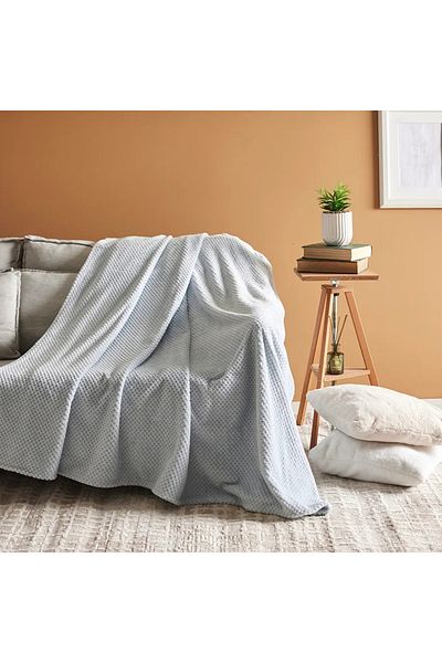 Karaca Home Pearl Baby Fleece Wellsoft, Double Blanket, Blue