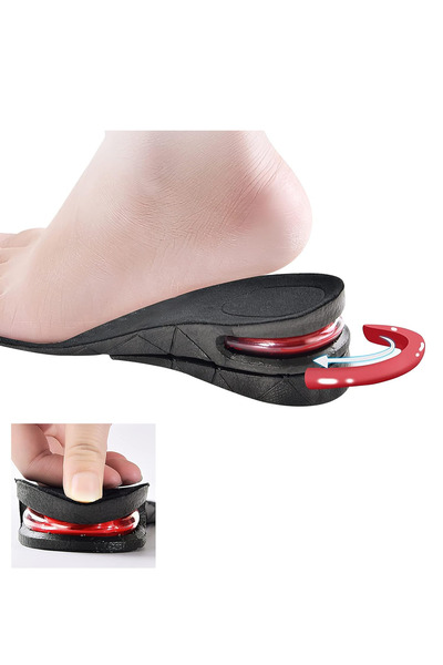 Soillium Unisex 7 cm Tam Boy Uzatıcı Tabanlık Hava Yastıklı Uzatan Ayakkabı T...