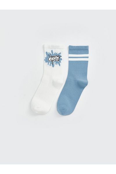 LC Waikiki Gemusterte Damensocken im 2er-Pack