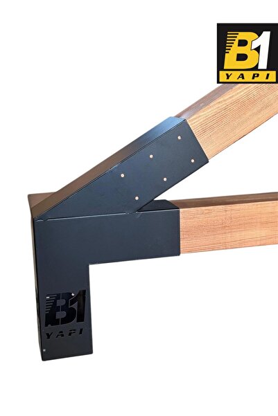 B1Yapı Pergola Kamelya 4 Kollu Açılı Kenar Bağlantı Aparatı Sol