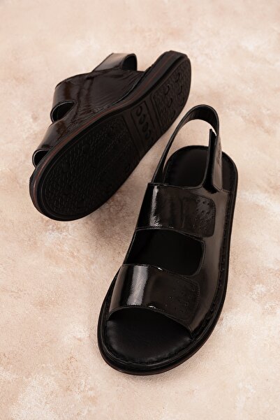 Gondol Hakiki Deri Anatomik Taban Hac Umre Erkek Sandalet Kml.1222