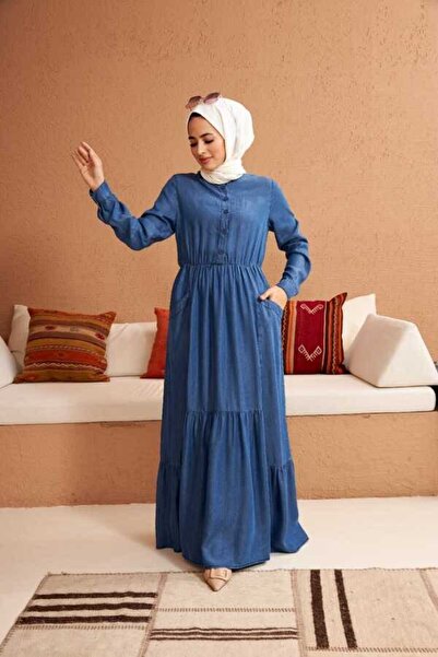 Neways Dark Blue Denim Dress - 6575