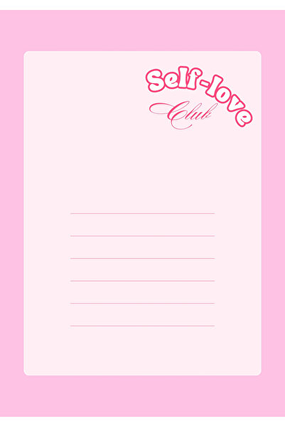 Store Self Love Concept Notebook