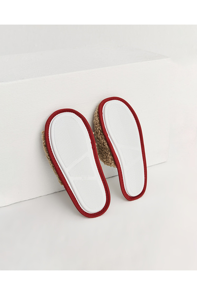 Chirpy Nevi- E - Γυναικείες παντόφλες σπιτιών Happy Deer Written Brown