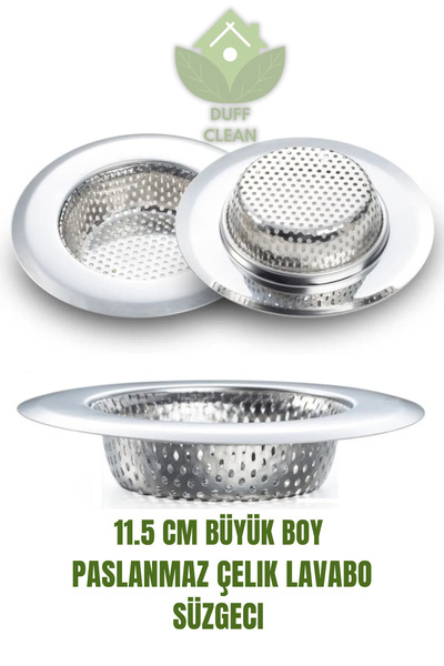 DUFF CLEAN 11.5 Cm Large Size Stainless Steel Sink Strainer - Sink Strainer 11.5 Cm