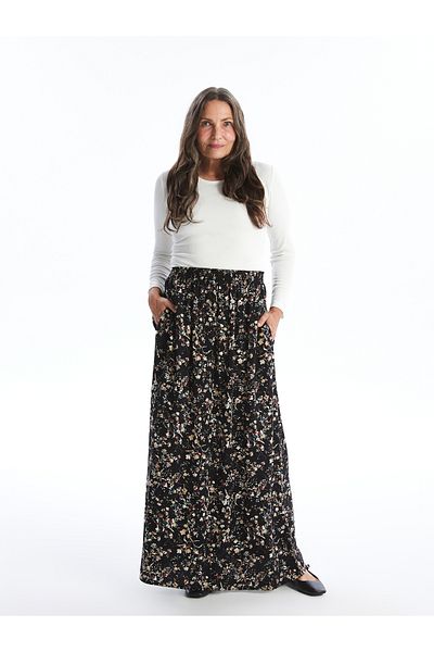 LC Waikiki Fustă de damă cu model cu talie elastică