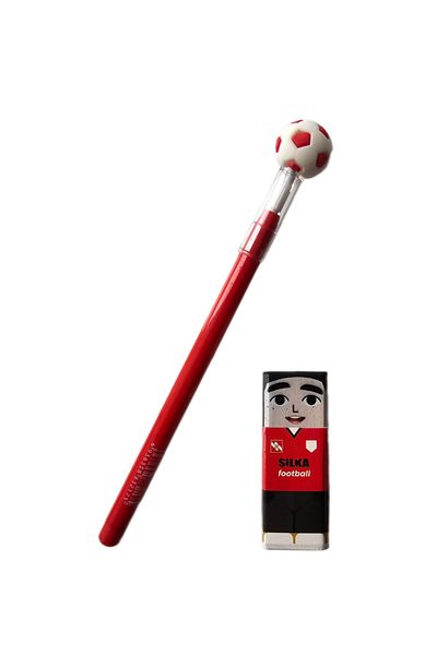 Ceylan Kırtasiye Football Ball Head Egging Pencil Silka Soccer Eraser Set (Set of 2)