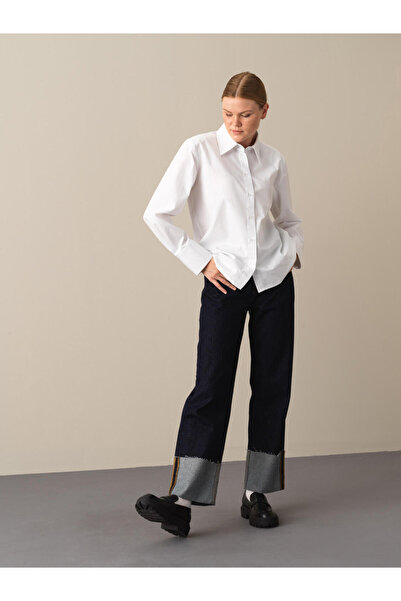 Xint Kadın Beyaz Pamuk Dokulu Regular Fit Vatkalı