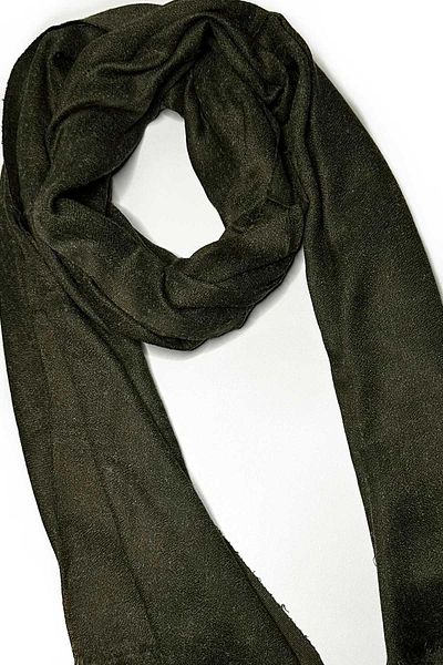 Kravatkolik Unisex Khaki Shawl Cashew - K637 Plain Design