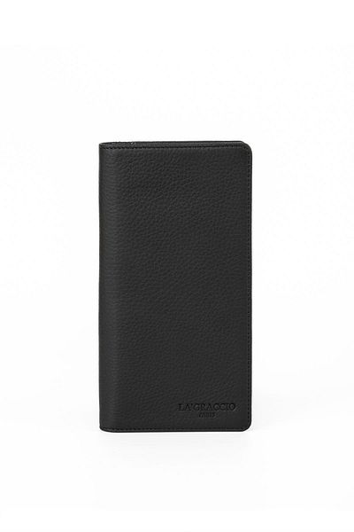 La La'Graccio Paris La'Graccio Paris Nova - Genuine Leather Black Card Holder Wallet with Phone Bowl