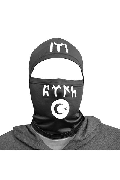 Wolftrap Tactical Turkish Written Balaclava, Crescent and Star Printed Balaklava and Kayi Logo Mask
