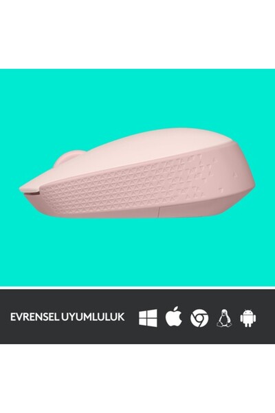 logitech M171 USB Alıcılı Kablosuz Kompakt Mouse, Pembe 910-006865