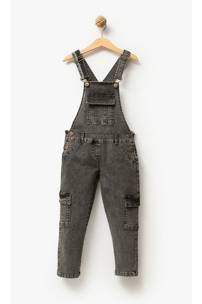 Ufuk Çizgisi Unisex 5-8 Years Old Denim Salopette