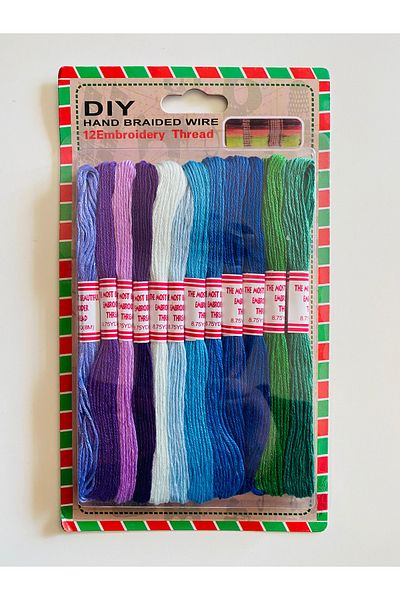 Belomia Home Collection 12 Colors Muline Thread Set - Etamine, Kanavaç and Koton Embroidery