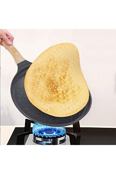SKY TOUCH SKY-TOUCH 28CM Nonstick Skillets: Granite Coating Crepe Pan Tawa with Stay-Cool Handle PTFE & PFOA F