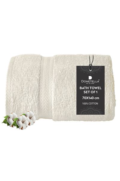 Donetella 1 - Pcs Premium Bath Towel (70x140cm ) 600 GSM 100% Combed Cotton