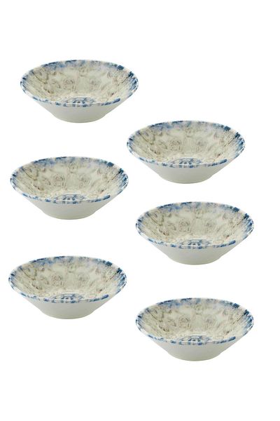 Kütahya Porselen 10cm Pieces Blue Blanc Reactive Nano Tea Plate