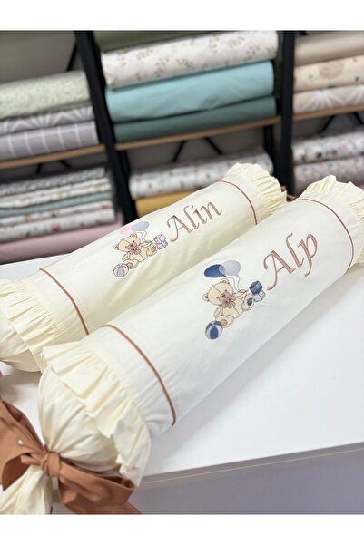 GAYE EV TEKSTİLİ %100 PAMUKLU OEKO-TEX SERTİFİKALI İSİMLİ VE AYICIK DESEN İŞL...