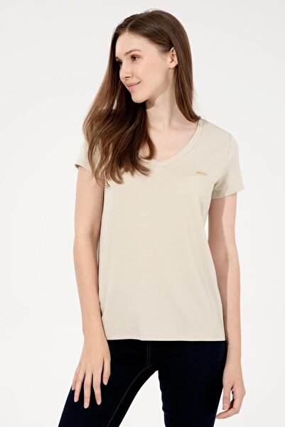 U.S. Polo Assn. Kadın Taş V Yaka Basic Tişört