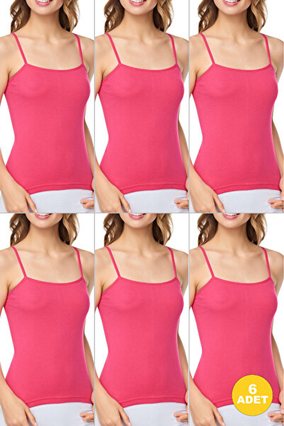 CNT Жіноча бавовняна майка на бретельках, 6 штук в упаковці