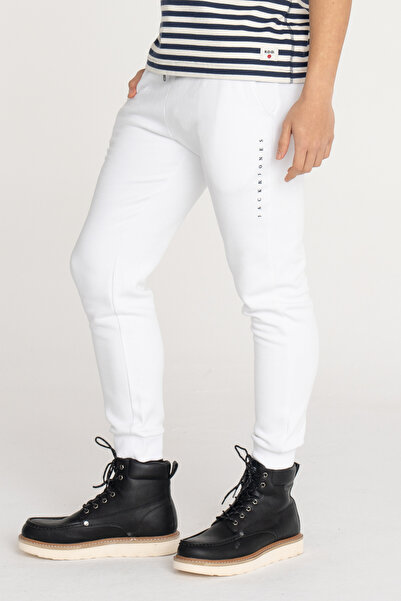 Jack & Jones JACK JONES Beyaz Renk Paçası Ribanalı Erkek Eşofman Altı 12248838