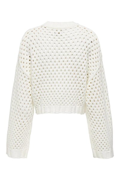 ONLY Beige Color Onlsmılla Short Pullover - L/S Knt Noos