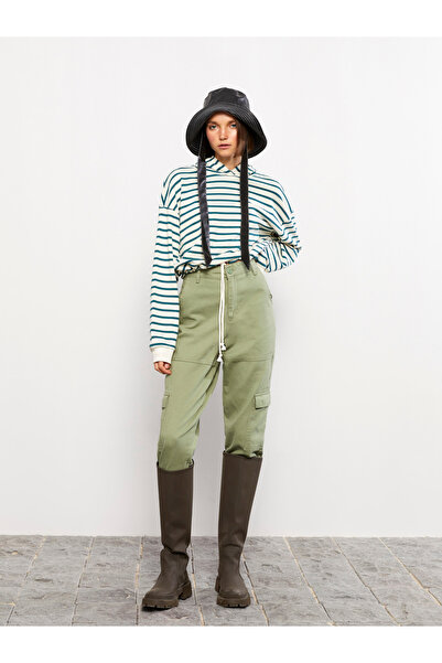 LC Waikiki Hooded Striped Long Sleeve Women's Sweatshirt