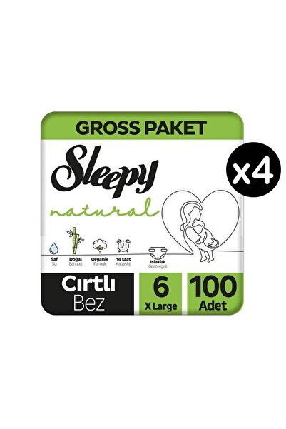 Sleepy Natural 6 Numara Xlarge 400'lü Bebek Bezi