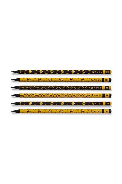 Adel Blackline 2b Bee Pencil 6 Pack