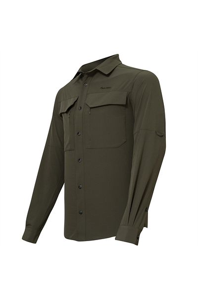 Alpinist Μακρυμάνικο Tactical πουκάμισο με 4 τσέπες χακί, άνετο και αναπνεύσιμο Tactical πουκάμισο