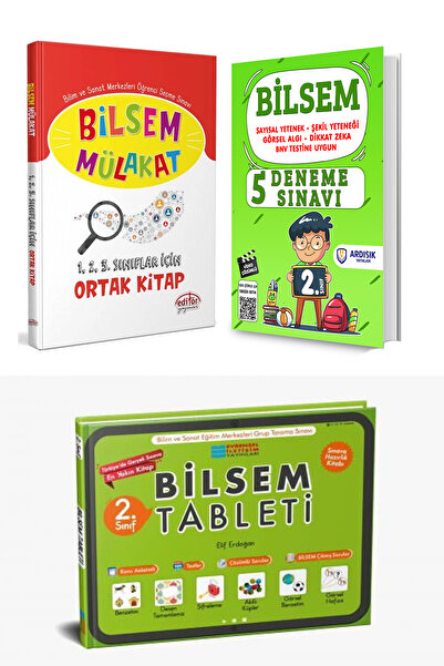 Editör Yayınevi 2. Sınıf Bilsem Mülakat Sınavı Deneme Seti Bilsem Tablet Kita...