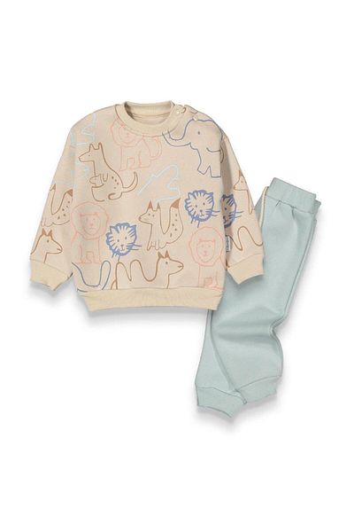 baby flamindo Baby Flami̇Ndo Safari̇ Printed 3 DrawstrinġK Baby Boy Set