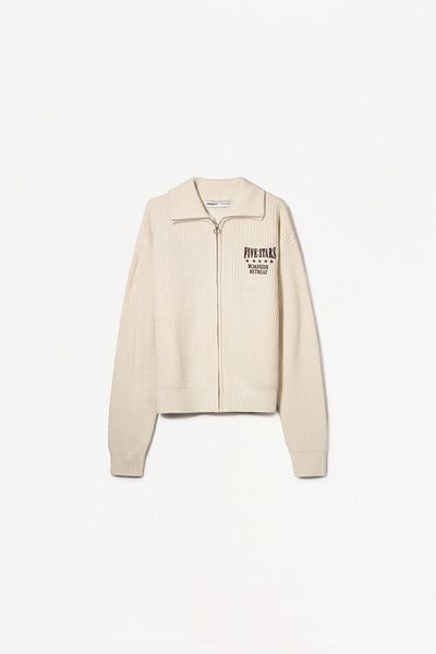 Bershka Embroidered textured jacket