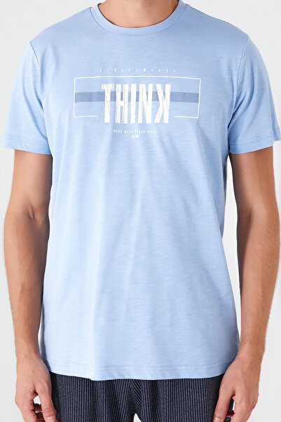 Arnetta Натуральний блакитний чоловічий комплект бермудів