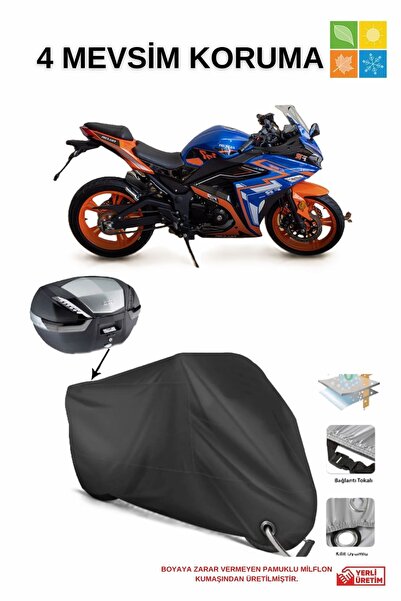 AutoEN FALCON FR 177 ARKA ÇANTA KİLİT UYUMLU SU GEÇİRMEZ MOTOSİKLET BRANDASI-...