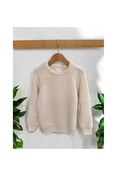 CİCHLİD Men's Ecru Knitwear Sweater