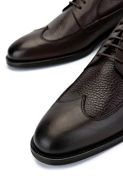 Tamer Tanca Erkek Hakiki Deri Kahverengi Klasik Ayakkabı