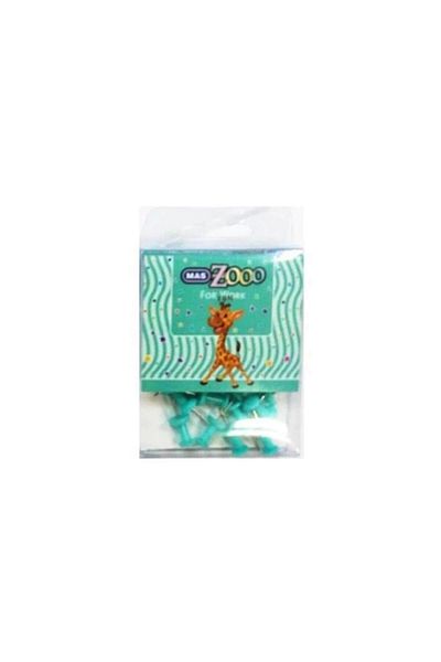 Mas Zoo Colorful Map Nail in Transparent Box Turquoise