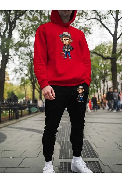 DAXİS Sportwear Company ΑΝΔΡΙΚΟ Σετ αθλητικής φόρμας με κουκούλα - Σετ αθλητικής φόρμας με χαλαρή εφαρμογή