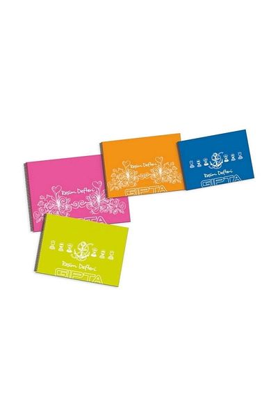Gıpta 35x50 40 Sheets Spiral Picture Notebook - With Plastic Cover (2344)