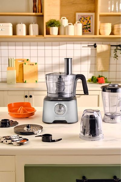 Karaca Mastermaid Power Max 11 in 1 - Cool Gray Food Processor, 2500W, 1000 ml