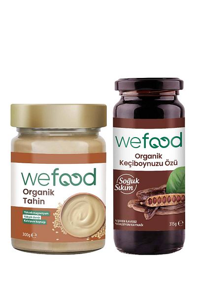 Wefood Organic Tahini 300 Gr + Organic Carob Extract 315 Gr