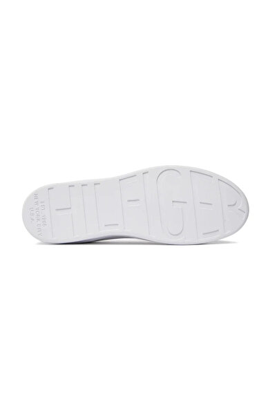 Tommy Hilfiger Beyaz Erkek Sneaker COURT CUP LTH PERF DETAIL