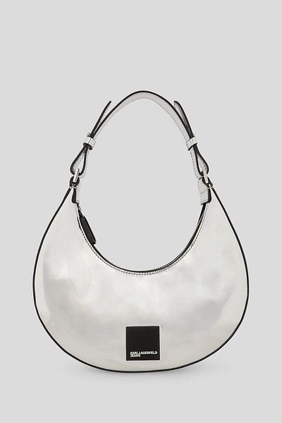 Karl Lagerfeld Tech Leather Sm Halfmoon Shb