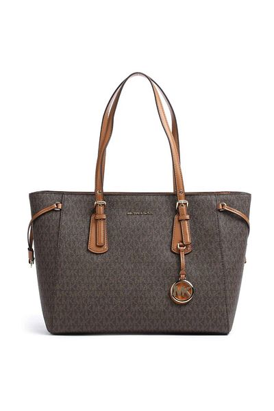 Michael Kors Kávová taška přes rameno s logem Voyager